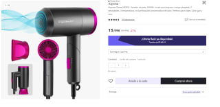 Secador de pelo, 1800W Aigostar Diane 32QYD por 11.99€