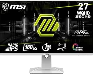 MSI MAG 274QRFW 27" WQHD Gaming Monitor – £168.95