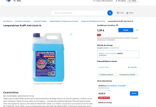 3x2 en Carrefour Krafft limpiaparabrisas antilluvia por solo 14,78€