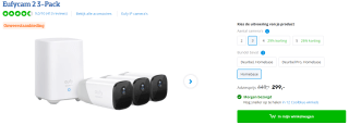 Eufycam 2 - 3 beveiligingscamera's / IP-camera's + basisstation voor €299 bij Coolblue