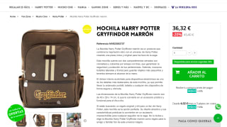 Mochila Harry Potter Gryffindor por 36,32€