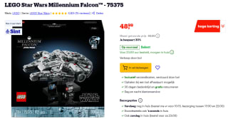 LEGO Star Wars Millennium Falcon™ - 75375 voor €48,99 bij Bol