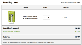 Gratis Philips in-ear oordopjes en €20 korting bij aankoop van een Philips OneBlade