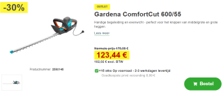 Gardena ComfortCut 600/55 heggenschaar voor €123,44 bij Proshop