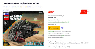 LEGO Star Wars Dark Falcon voor €123,99 bij Bol