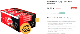 Kit Kat Dark 41,5 g 24 Unidades por 16.99€