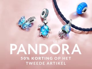 50% korting op elk 2e artikel van Pandora bij Brandfield