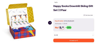 Happy Socks Downhill Skiing Socks Gift Set (3-pack) voor €9,95 bij Ibood
