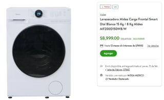 Lavasecadora Midea Carga Frontal por $8,999 en Bodega Aurrera