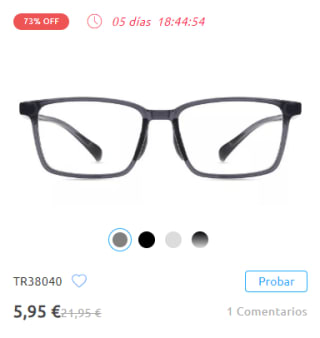 Gafas por 5,95€ + Descuentos