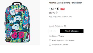 Mochila Levi´s® Lan Core Batwing por 14.99€