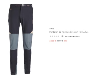Pantalón de hombre de Trekking Altus Krypton H30 por 38.6€