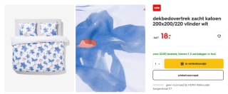 Dekbedovertrek met twee kanten 200x200/220) voor €18 bij de HEMA