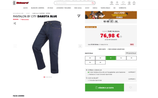 Vaqueros de moto BY CITY DAKOTA cert. AA con protecciones nivel 2 por 76,98€