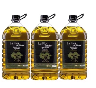 3 Garrafas Aceite Oliva Virgen Extra La Flor De Malaga 5Litros por 59,42€