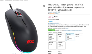 Ratón marca AOC GM500 - RGB 16,8 personalizable por 5,98€