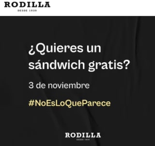 Gratis un sándwich en Rodilla