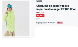 Chaqueta de esquí y nieve impermeable para Mujer Wedze FR100 por 64.99€
