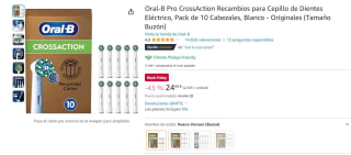 Pack 10 cabezales Oral-B Pro CrossAction por 24,99€
