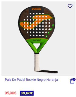 Recopilación Palas de pádel por 25€ y 30€