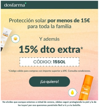 15% dto en protectores solares