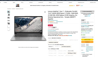 Lenovo IdeaPad 1 Gen 7 15.6″ FullHD AMD Ryzen 5 7520U 16GB 512GB AMD Radeon 610M Graphics por solo 399€