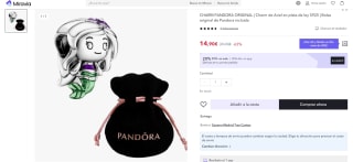 Charm de Ariel en plata de ley S925 | Bolsa original de Pandora incluida por 10,43€