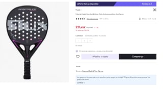 Pala de Padel Siux Ibai Edition. Pala Exclusiva edition Ibai Llanos por 29.48€ (Cuenta Nueva 19.48€)