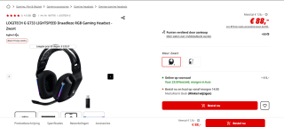 Logitech G733 Wireless Gaming Headset voor €88 bij de Mediamarkt