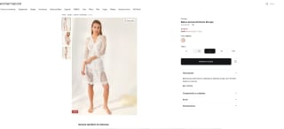 Bata Lencera Kimono Womensecret Encaje por solo 37,09€