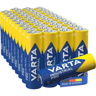 VARTA Pilas AA, paquete de 40, Industrial Pro, Baterías Alcalinas, 1,5V por 7€