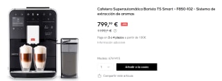 Cafetera Superautomática Melitta Barista TS Smart - F850-102 por 799.99€