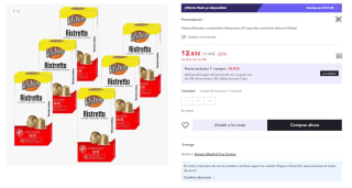 60 capsulas rainforest alliance Kfetea Ristretto compatibles Nespresso por 7.7€