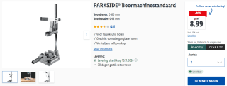 PARKSIDE Boormachinestandaard voor €8,99 bij Lidl