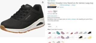 Skechers Uno - Stand On Air Dames Sneakers in maat 38 voor €35,90 bij Amazon