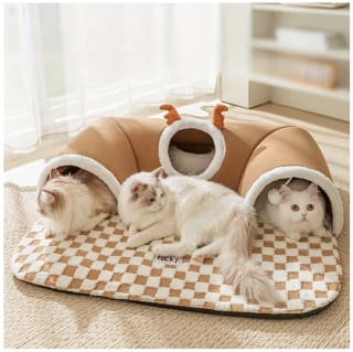 Túnel de juego para gatos y diseño navideño por 31,75€