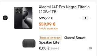 Xiaomi 14T Pro de 12GB/1TB por 559,99€