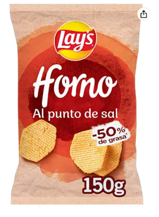 6 Bolsas de Lays Patatas fritas al punto de sal de 150 g por 8.25€
