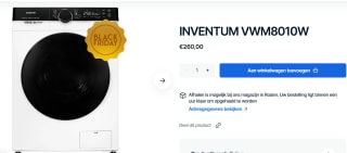 Inventum VWM8010W wasmachine voor €260 bij El Vidas