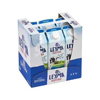 Pack de 6 litros leche LEYMA Semidesnatada/desnatada + cable usb 0,25m por 0,58€