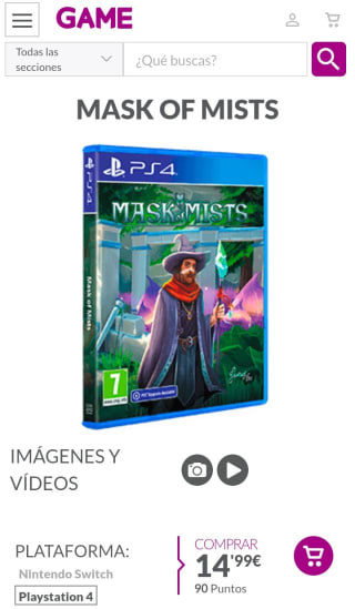 Mask of Mists PS4 por 14,99€.