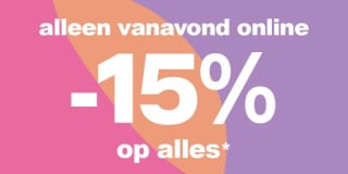 15% korting op alles (incl. sale!) bij van Haren