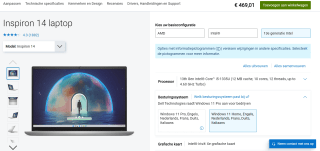 Dell Inspiron 14 laptop voor €469,01 bij Dell