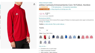 Sudadera de entrenamiento Adidas Core 18 por 12.99€
