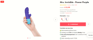 Cupe Mrs. Invisible - Konijn vibrator voor €12,99 bij Easytoys