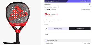 Pala Padel Adidas Metalbone 3.1 por 81,45€