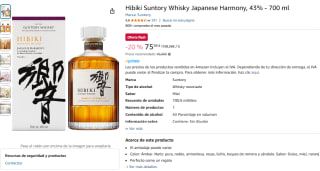 Hibiki Suntory Whisky Japanese Harmony, 43% - 700 ml por 75,99€