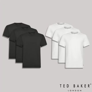 Ted Baker Men's T-Shirt 3 Pack (Black or White) – £9.99