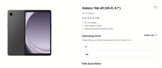 Samsung Galaxy Tab A9 8,7 inch 64GB Wifi Grijs voor €161,10 in de Samsung store