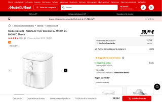 Xiaomi Air Fryer Essential 6L 1550W por 33,99€